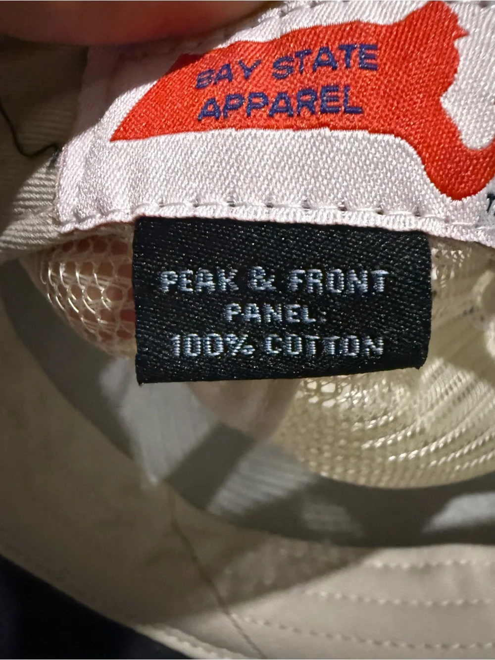 NWT Bay State Boston Shamrock Trucker Hat Navy Cream brand new